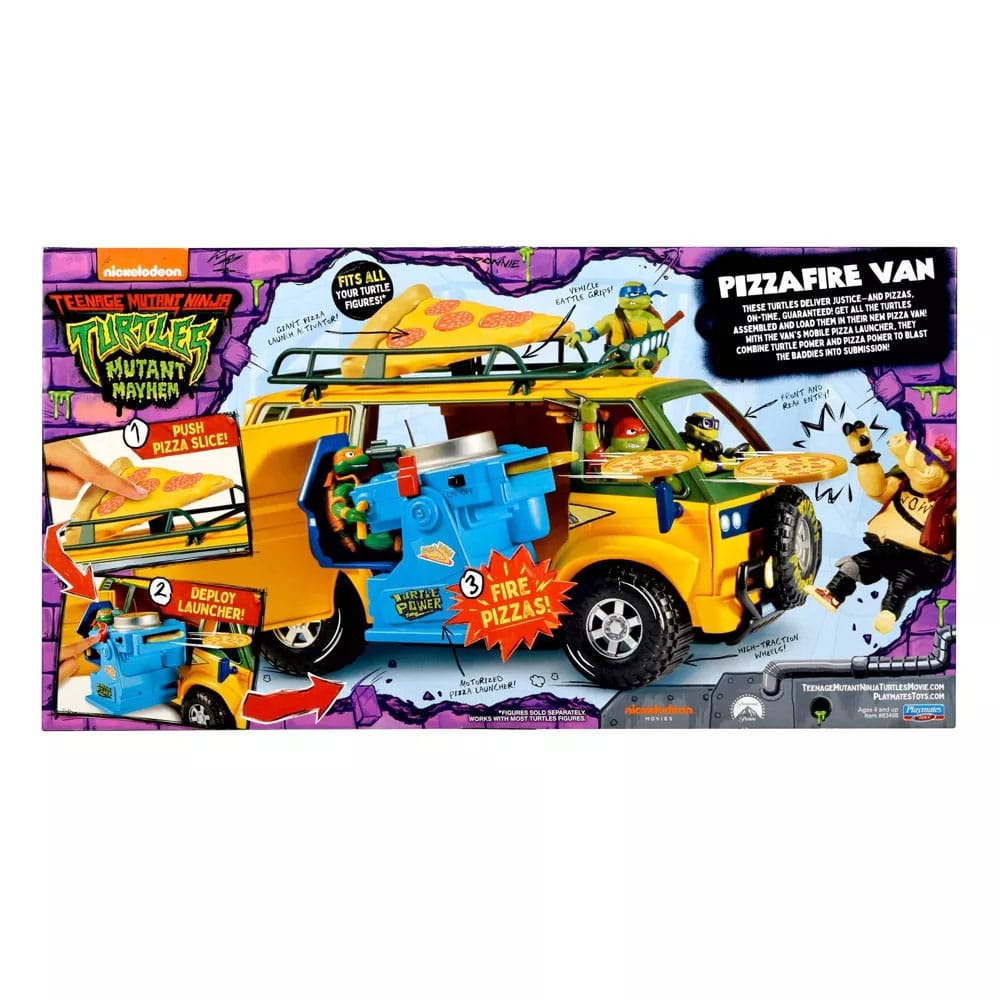 Teenage Mutant Ninja Turtles: Mutant Mayhem Fahrzeug Pizzafire Van 20 cm - Versand: 5-7 Tage nach Bestellung