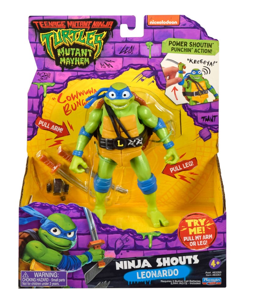 Teenage Mutant Ninja Turtles: Mutant Mayhem Ninja Shouts Action Figur Leonardo 14 cm - Versand: 5-7 Tage nach Bestellung