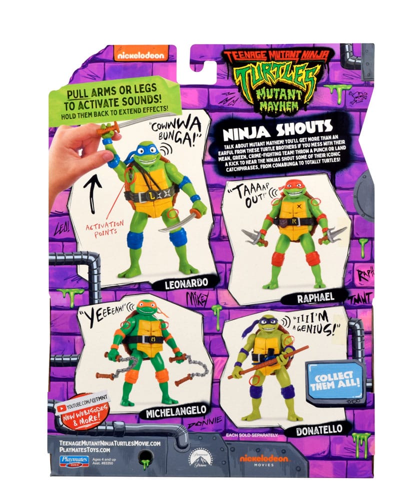 Teenage Mutant Ninja Turtles: Mutant Mayhem Ninja Shouts Action Figur Leonardo 14 cm - Versand: 5-7 Tage nach Bestellung