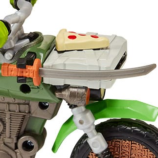 Teenage Mutant Ninja Turtles: Mutant Mayhem Drive N Kick Action Figur Leonardo & Motorrad 11 cm - sofort verfügbar