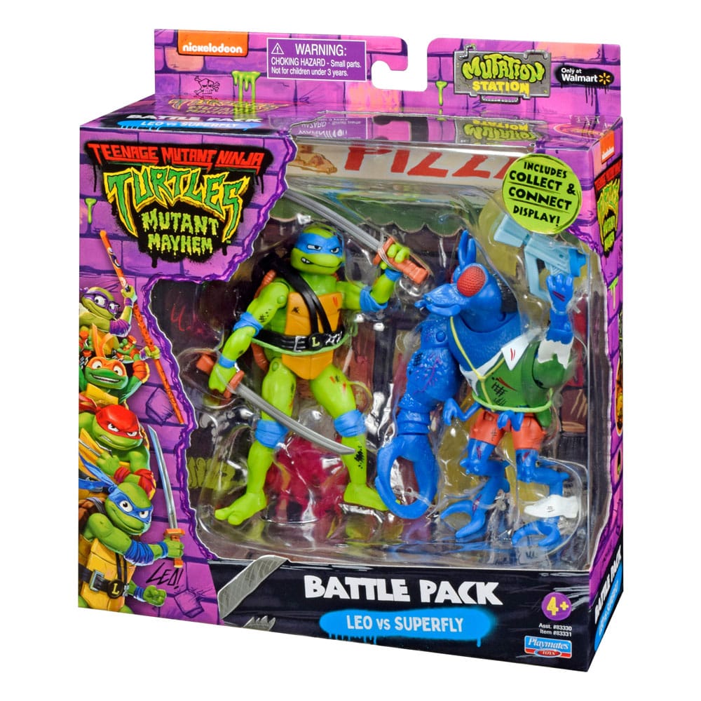 Teenage Mutant Ninja Turtles Actionfiguren Leonardo vs. Super Fly 11 cm - Preorder - ETA: 25.11.2025