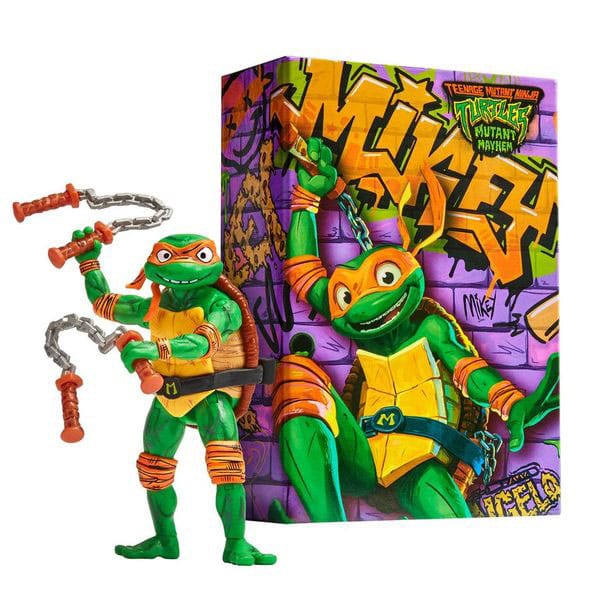 Teenage Mutant Ninja Turtles: Mutant Mayhem Action Figur Comic Con Michelangelo 18 cm - Versand: 7 Tage nach Bestellung