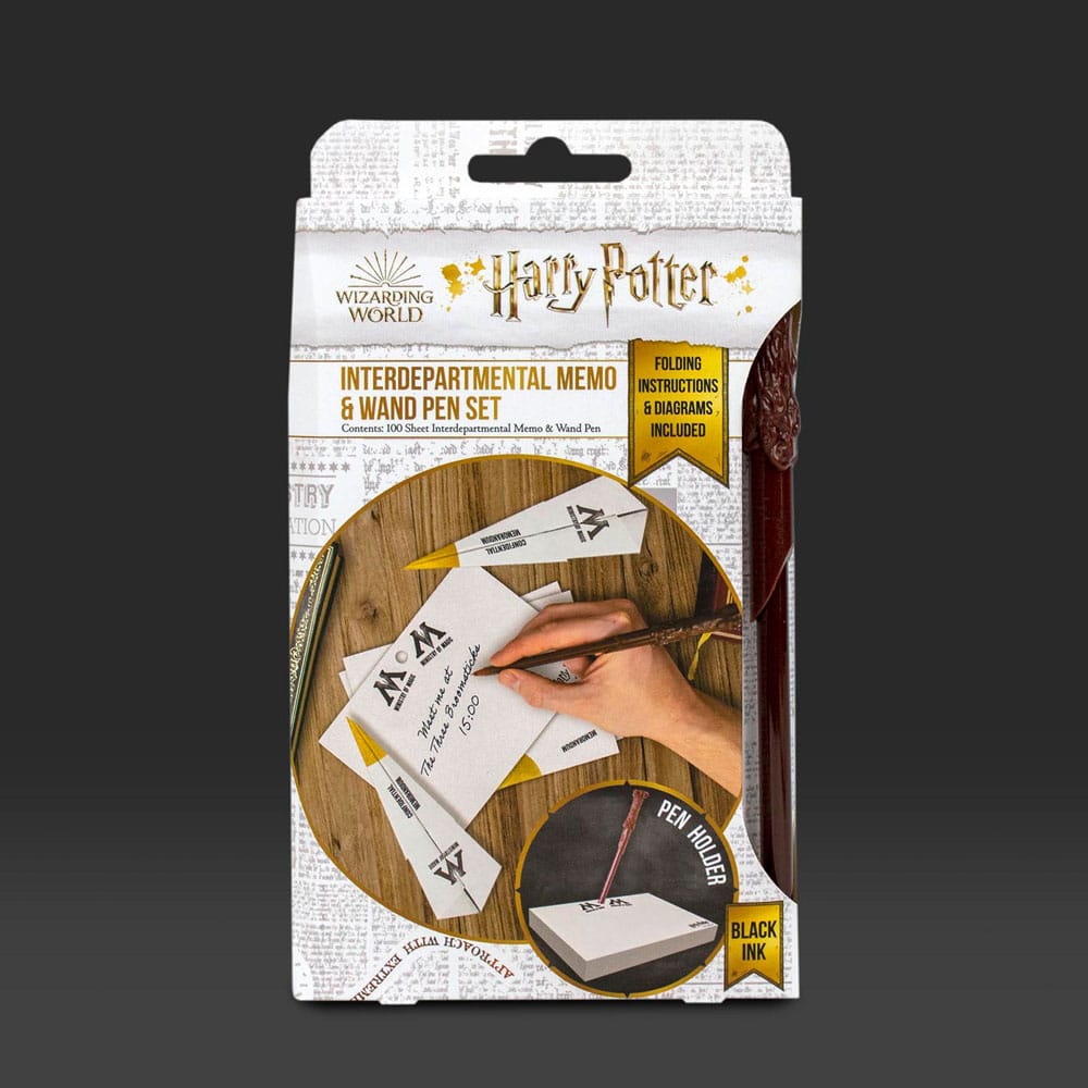 Harry Potter Notizzettel mit Zauberstabstift Hogwarts - Preorder - ETA: 08.09.2025