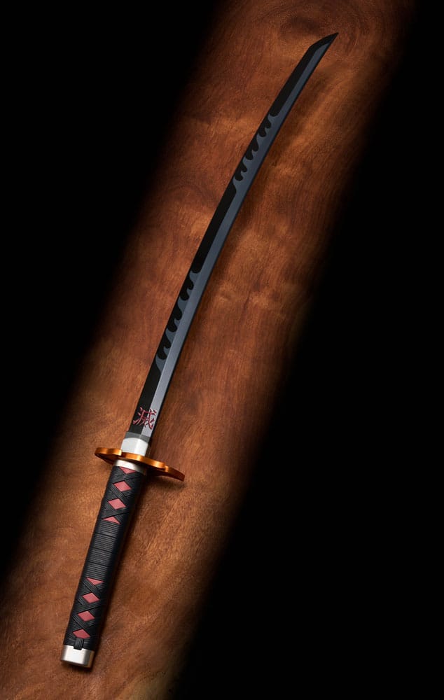 Demon Slayer: Kimetsu no Yaiba Proplica Replik 1/1 Nichirin Schwert (Tanjiro Kamado) Kyojuro Rengoku´s Sword Gueard Ver. 88 cm - Versand: 5-7 Tage nach Bestellung
