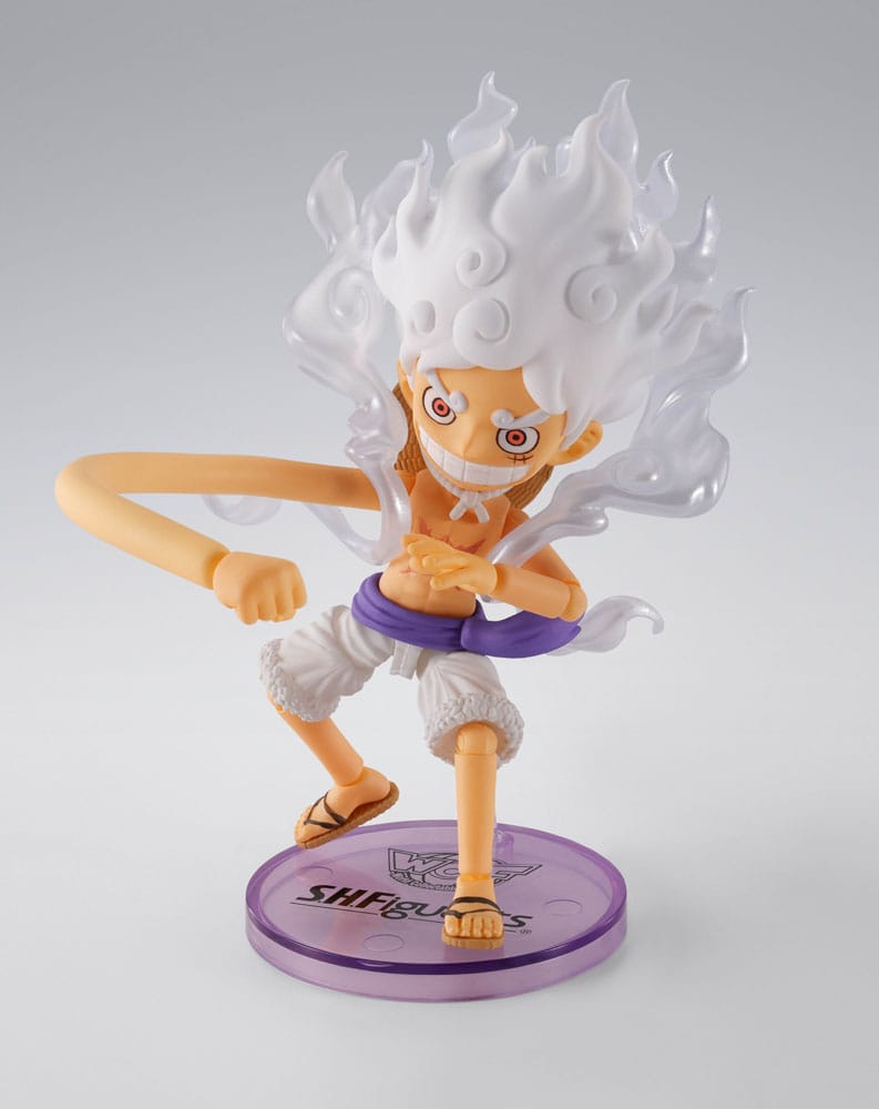 One Piece World Collactable Figures x S.H. Figuarts Actionfigur Monkey D. Ruffy Gear 5 8 cm - Preorder - ETA: 25.03.2026