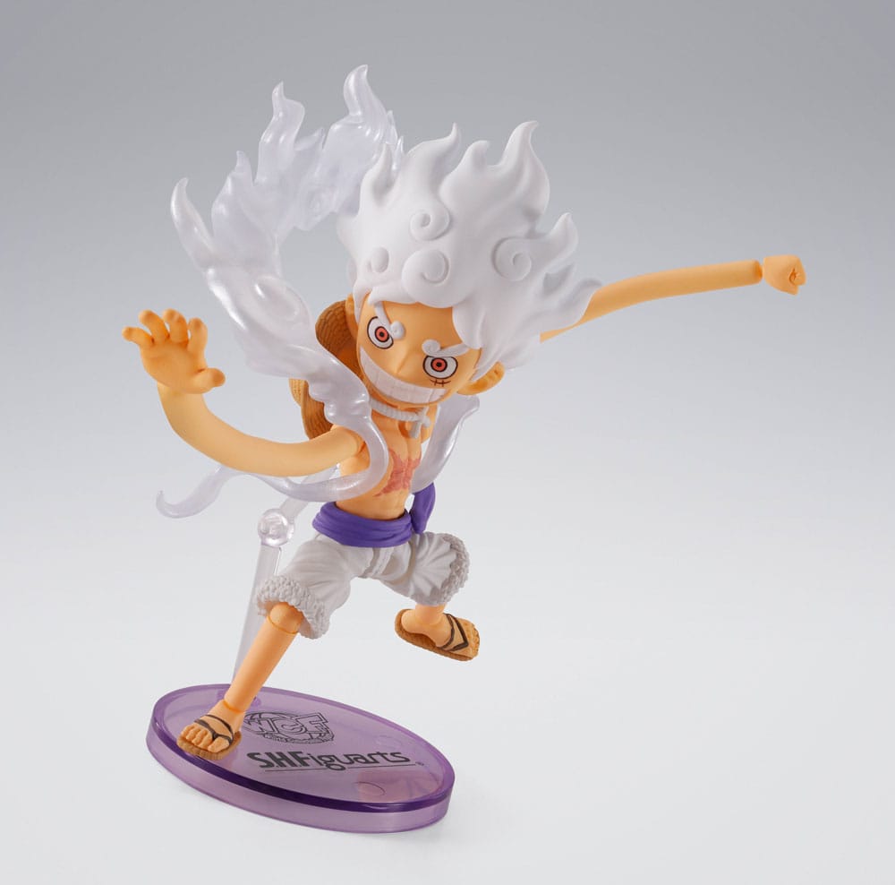 One Piece World Collactable Figures x S.H. Figuarts Actionfigur Monkey D. Ruffy Gear 5 8 cm - Preorder - ETA: 25.03.2026