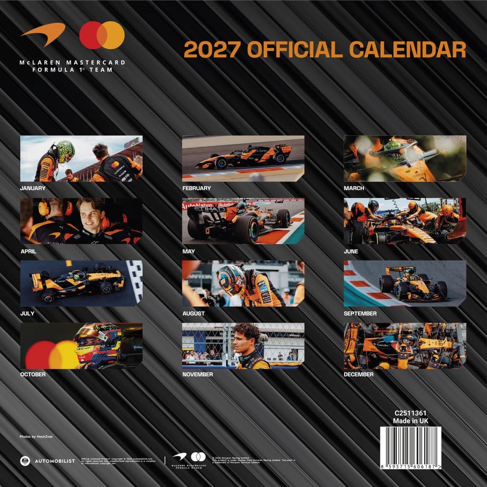 McLaren Kalender 2027 30 x 30 cm - Preorder - ETA: 25.09.2026