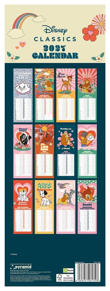 Disney Classics Kalender 70s Feeling 2027 42 x 15 cm - Preorder - ETA: 25.09.2026