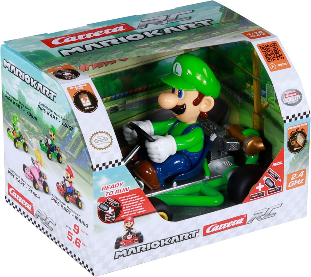 Super Mario Kart RC Ferngesteuertes Auto 1/18 2,4GHz Pipe Kart Luigi - Versand: 5-7 Tage nach Bestellung