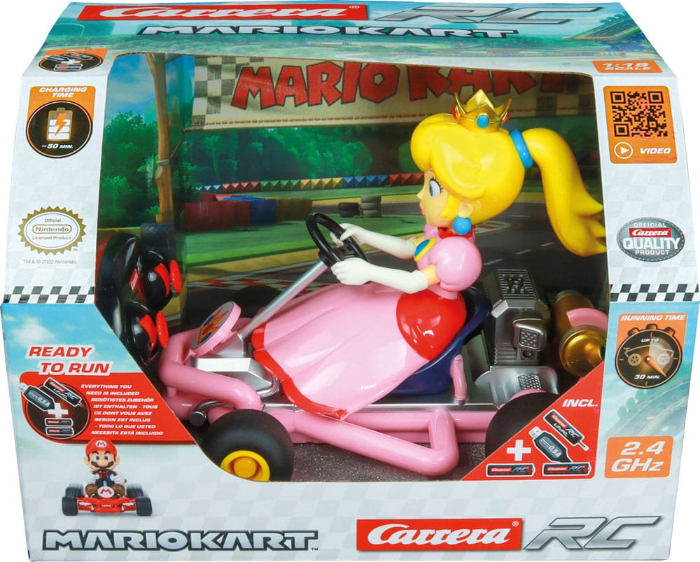 Super Mario Kart RC Ferngesteuertes Auto 1/18 2,4GHz Pipe Kart Peach - Versand: 5-7 Tage nach Bestellung