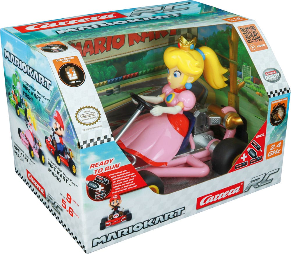 Super Mario Kart RC Ferngesteuertes Auto 1/18 2,4GHz Pipe Kart Peach - Versand: 5-7 Tage nach Bestellung