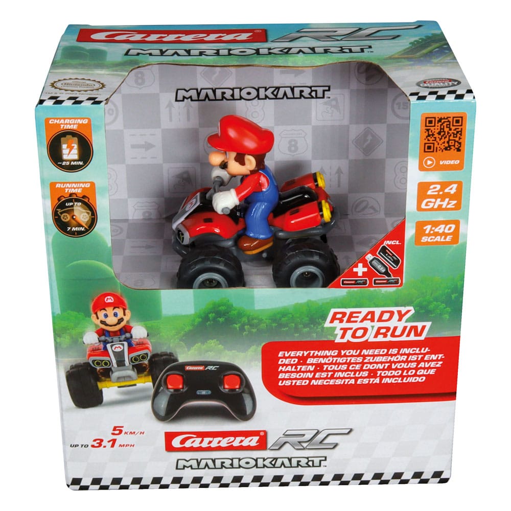 Super Mario Kart RC Ferngesteuertes Quad 1/40 2,4GHz Mario - Versand: 5-7 Tage nach Bestellung