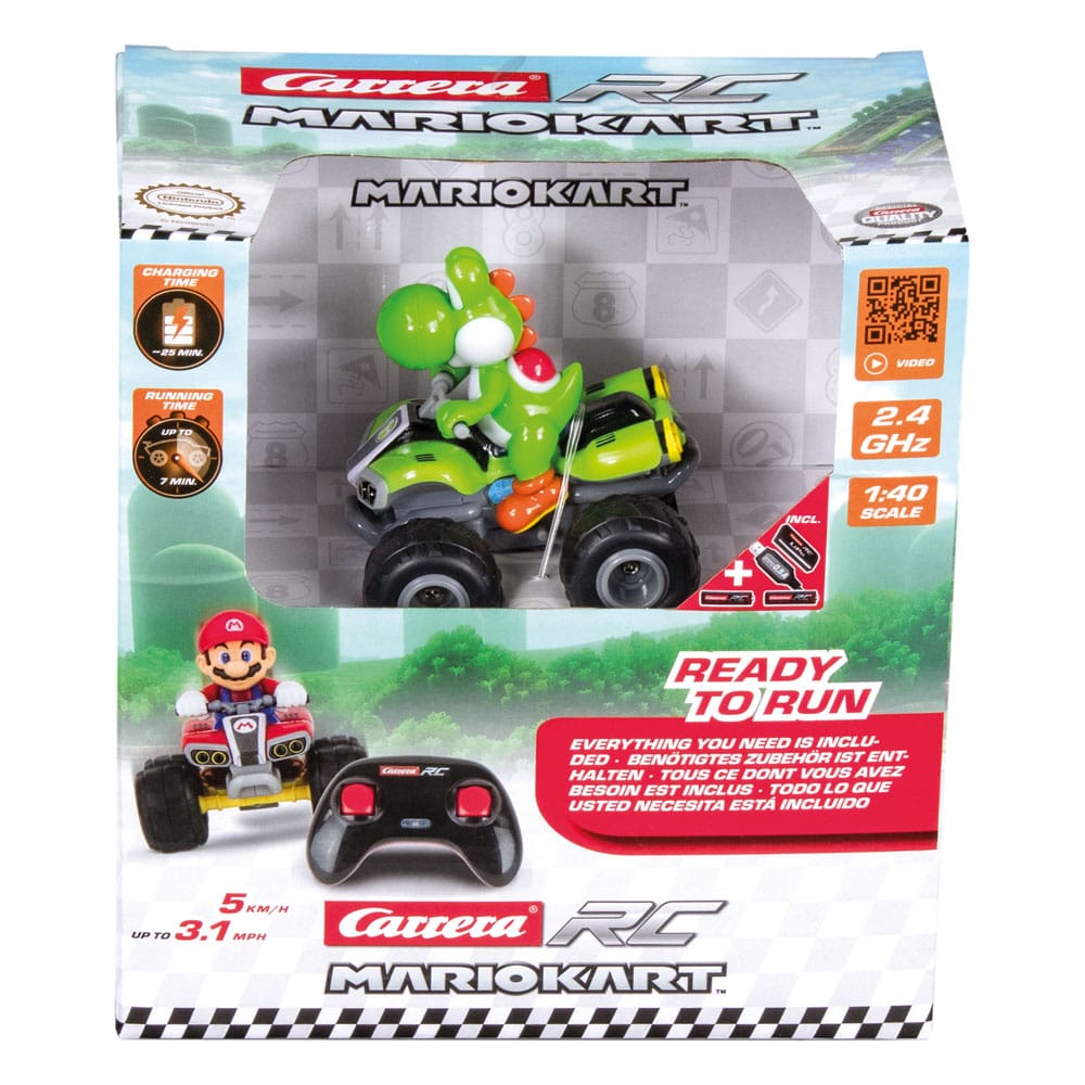 Super Mario Kart RC Ferngesteuertes Quad 1/40 2,4GHz Yoshi - Versand: 5-7 Tage nach Bestellung