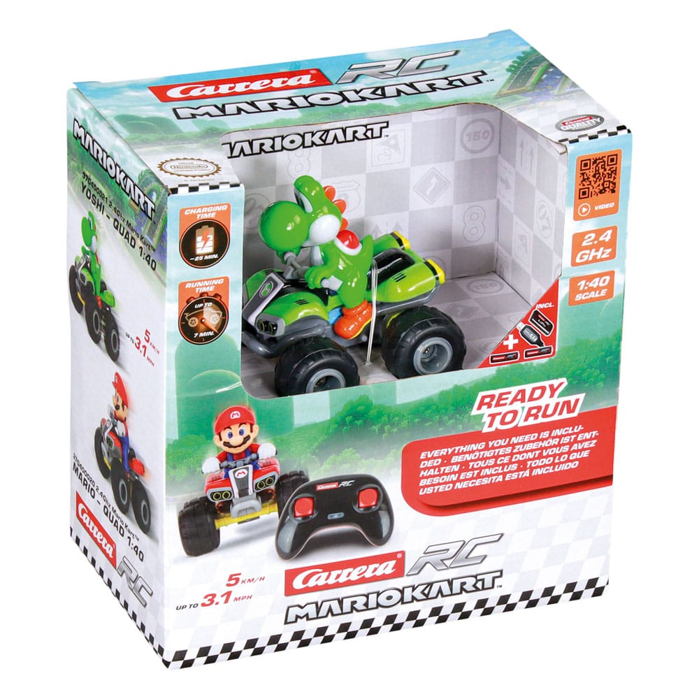 Super Mario Kart RC Ferngesteuertes Quad 1/40 2,4GHz Yoshi - Versand: 5-7 Tage nach Bestellung