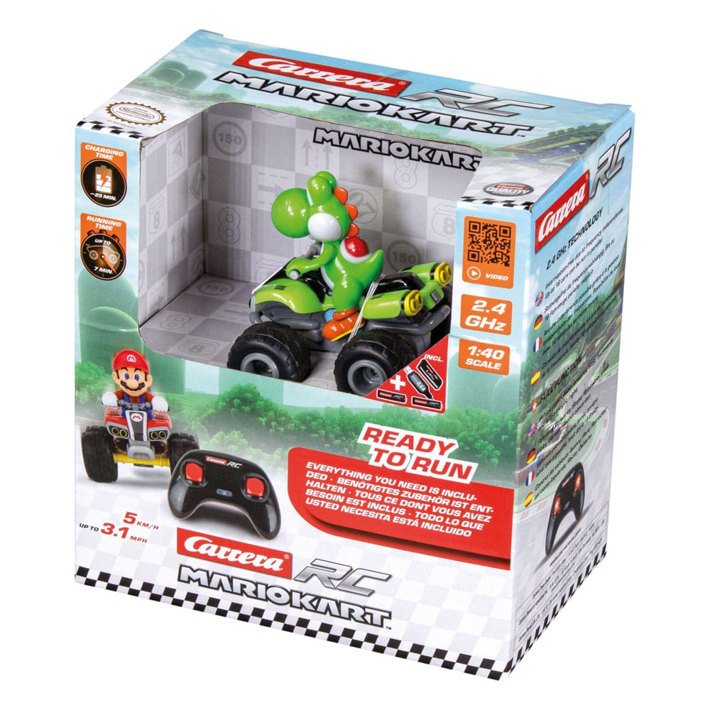 Super Mario Kart RC Ferngesteuertes Quad 1/40 2,4GHz Yoshi - Versand: 5-7 Tage nach Bestellung