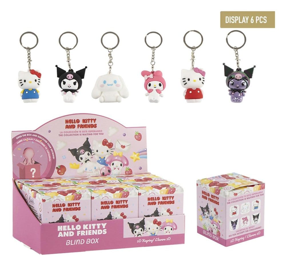 Sanrio Hello Kitty Schlüsselanhänger Blind Box Display (6) - Preorder - ETA: 25.11.2026