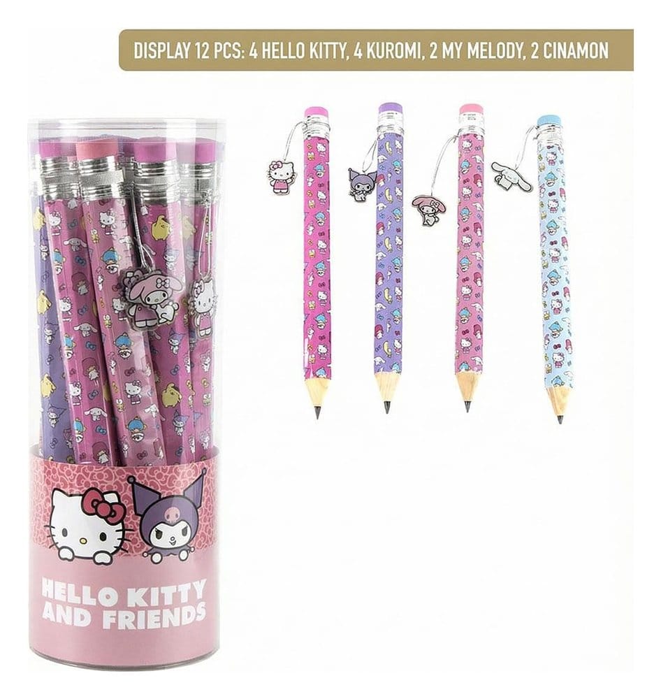 Sanrio Große Bleistifte Hello Kitty Display (12) - Preorder - ETA: 25.09.2026