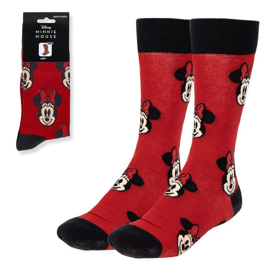 Disney Socken Minnie Face Red 36-43   - Versand: 5-7 Tage nach Bestellung