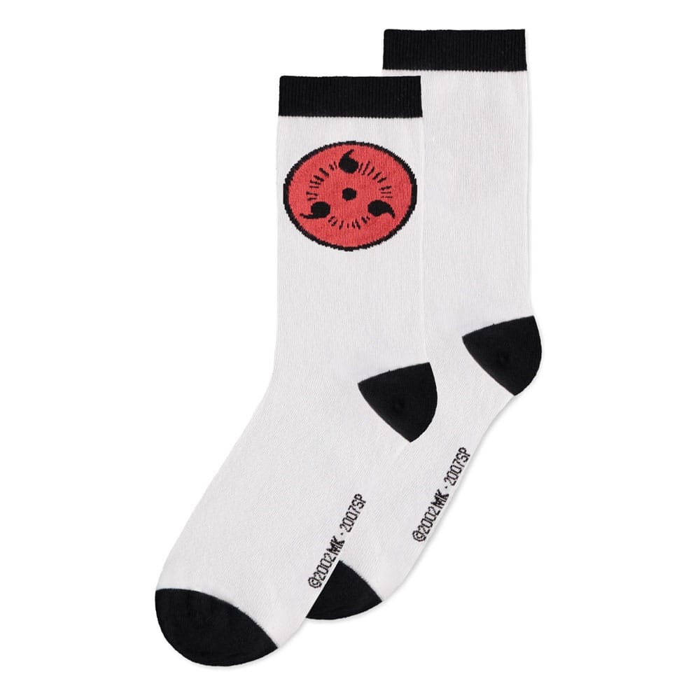 Naruto Shippuden Socken 3er-Pack Sasuke Symbol 43-46 - Versand: 5-7 Tage nach Bestellung