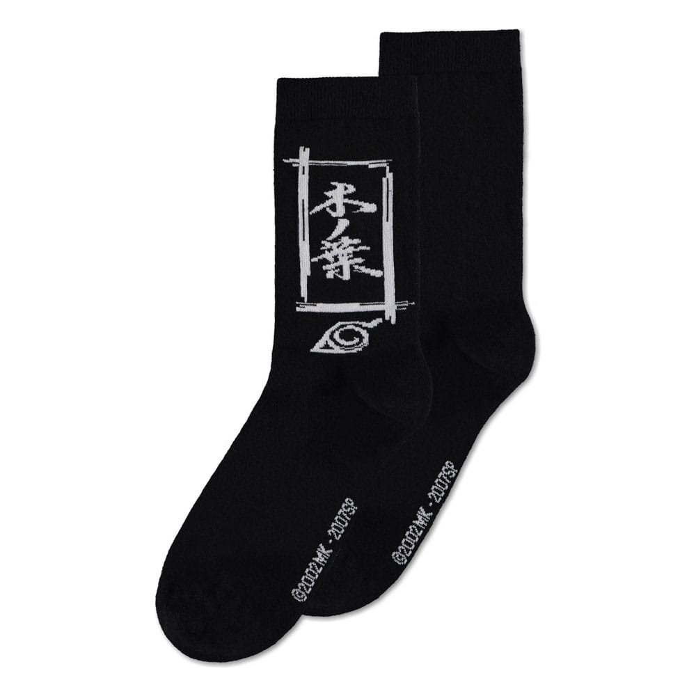 Naruto Shippuden Socken 3er-Pack Sasuke Symbol 43-46 - Versand: 5-7 Tage nach Bestellung