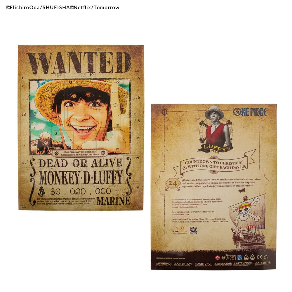 One Piece Adventskalender 2025 - Versand: 5-7 Tage nach Bestellung
