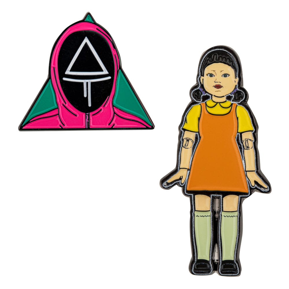 Squid Game Ansteck-Pins 2er-Pack Young-hee & Soldier - Versand: 5-7 Tage nach Bestellung