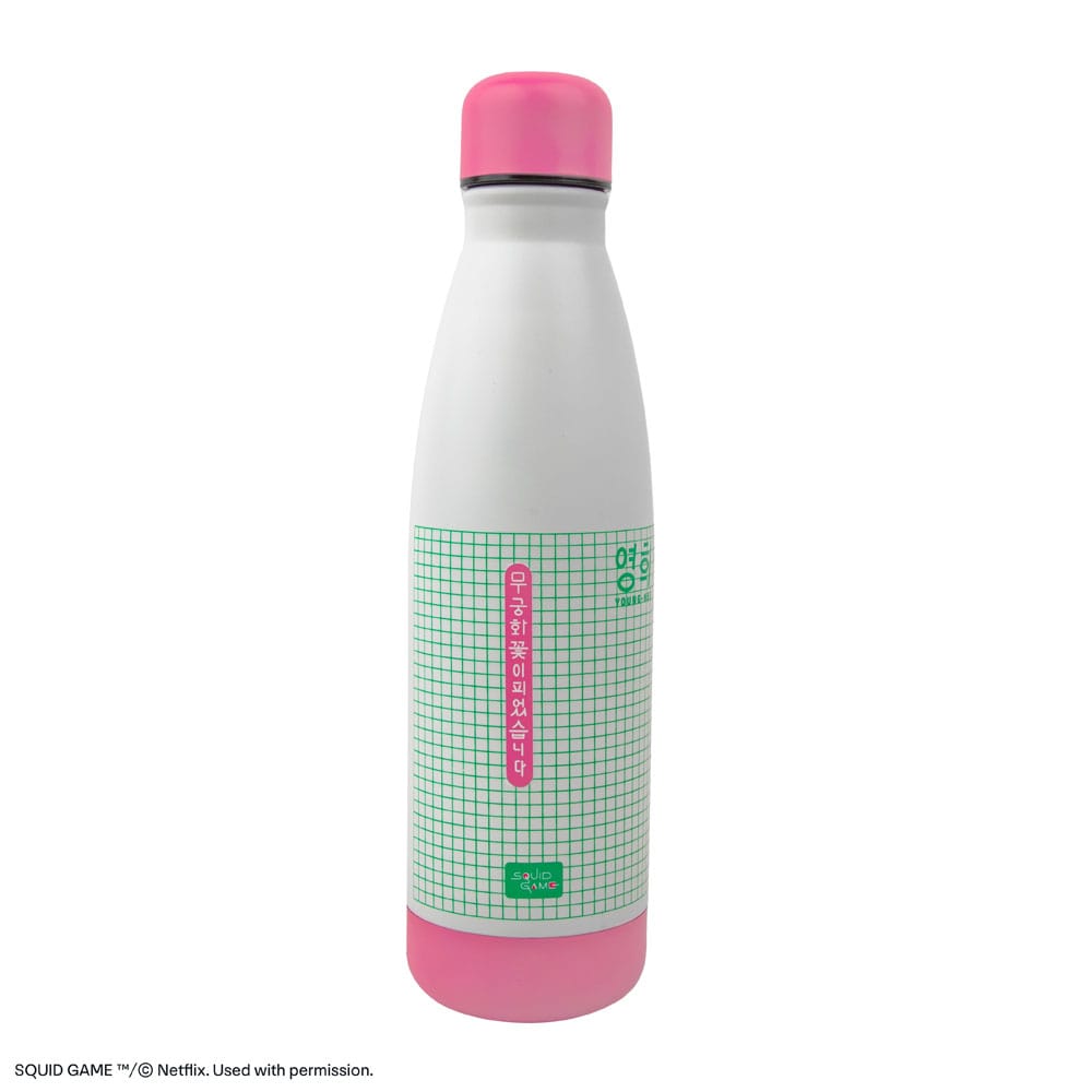 Squid Game Thermosflasche Young-hee Blue & White Print - Versand: 5-7 Tage nach Bestellung
