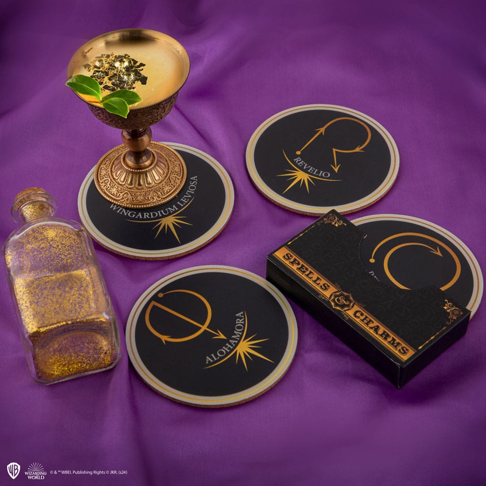 Harry Potter Untersetzer 4er-Pack Spell & Charms - Versand: 5-7 Tage nach Bestellung