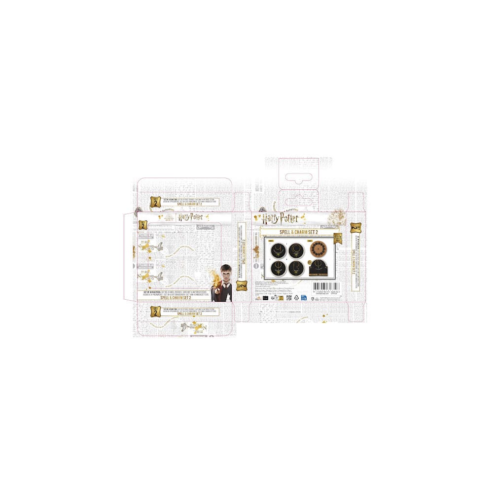 Harry Potter Untersetzer 4er-Pack Spell & Charms - Versand: 5-7 Tage nach Bestellung