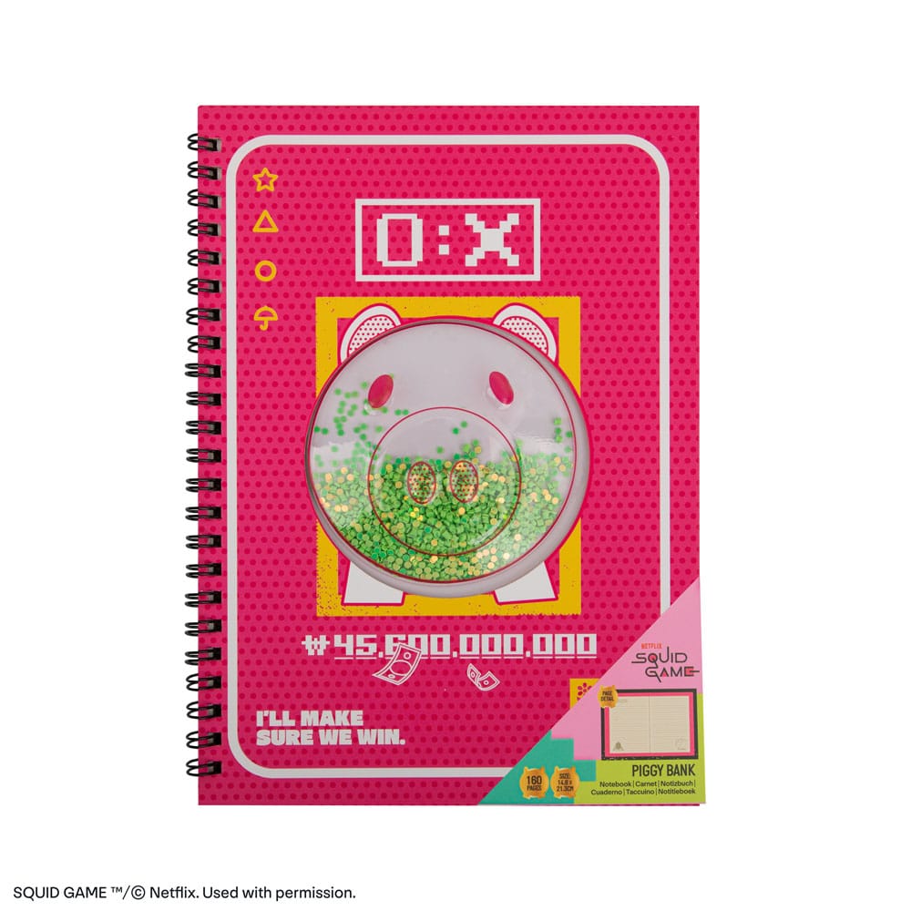 Squid Game Notizbuch Piggy Bank - Versand: 5-7 Tage nach Bestellung