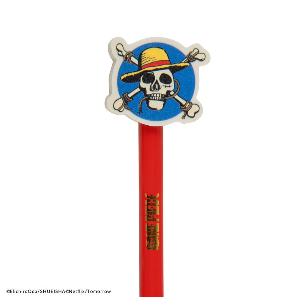 One Piece Bleistifte mit Radierertopper Luffy - Versand: 5-7 Tage nach Bestellung