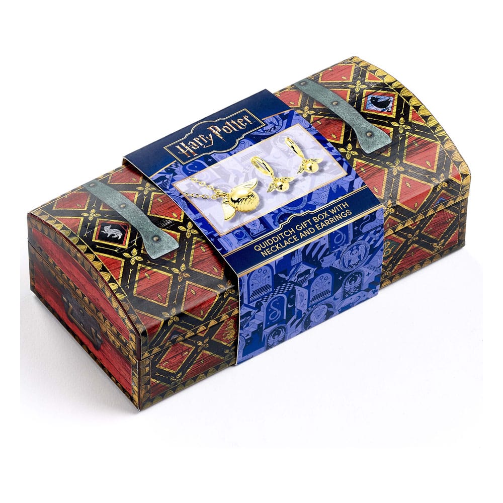 Harry Potter: Quidditch Golden Snitch Halskette und Ohrringe Geschenkset (Goldfarben) - Versand: 5-7 Tage nach Bestellung