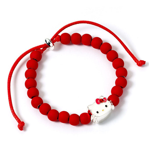 Hello Kitty Armband rote Perlen mit Hello Kitty Anhänger 21 cm - Versand: 5-7 Tage nach Bestellung