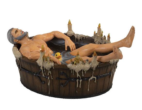 The Witcher 3 Wild Hunt Statue Geralt in der Badewanne 9 cm - Versand: 7 Tage nach Bestellung