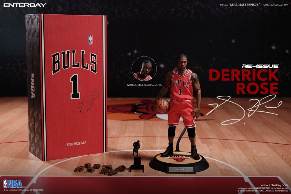 NBA Collection Real Masterpiece Actionfigur 1/6 Derrick Rose Limited Retro Edition 30 cm - Versand: 5-7 Tage nach Bestellung