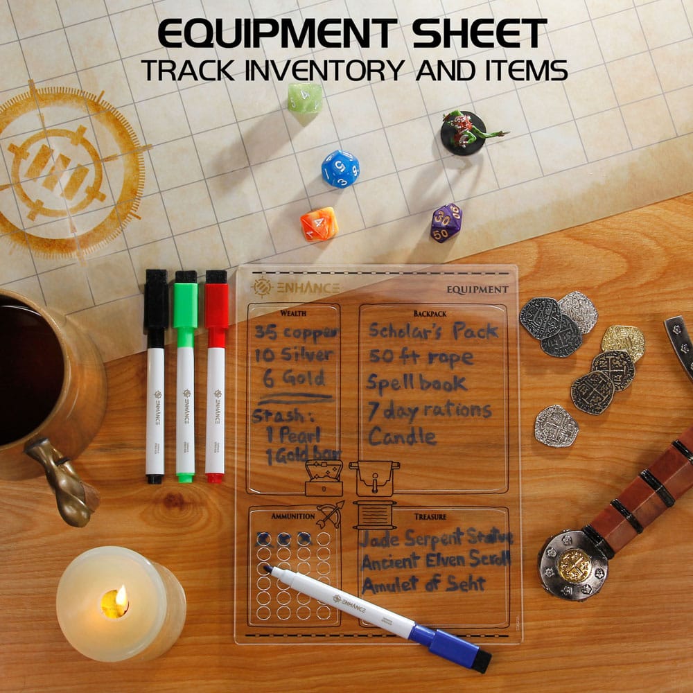 Enhance RPG Series Acryl Charakterbögen Set *Englische Version* - Preorder - ETA: 17.10.2025