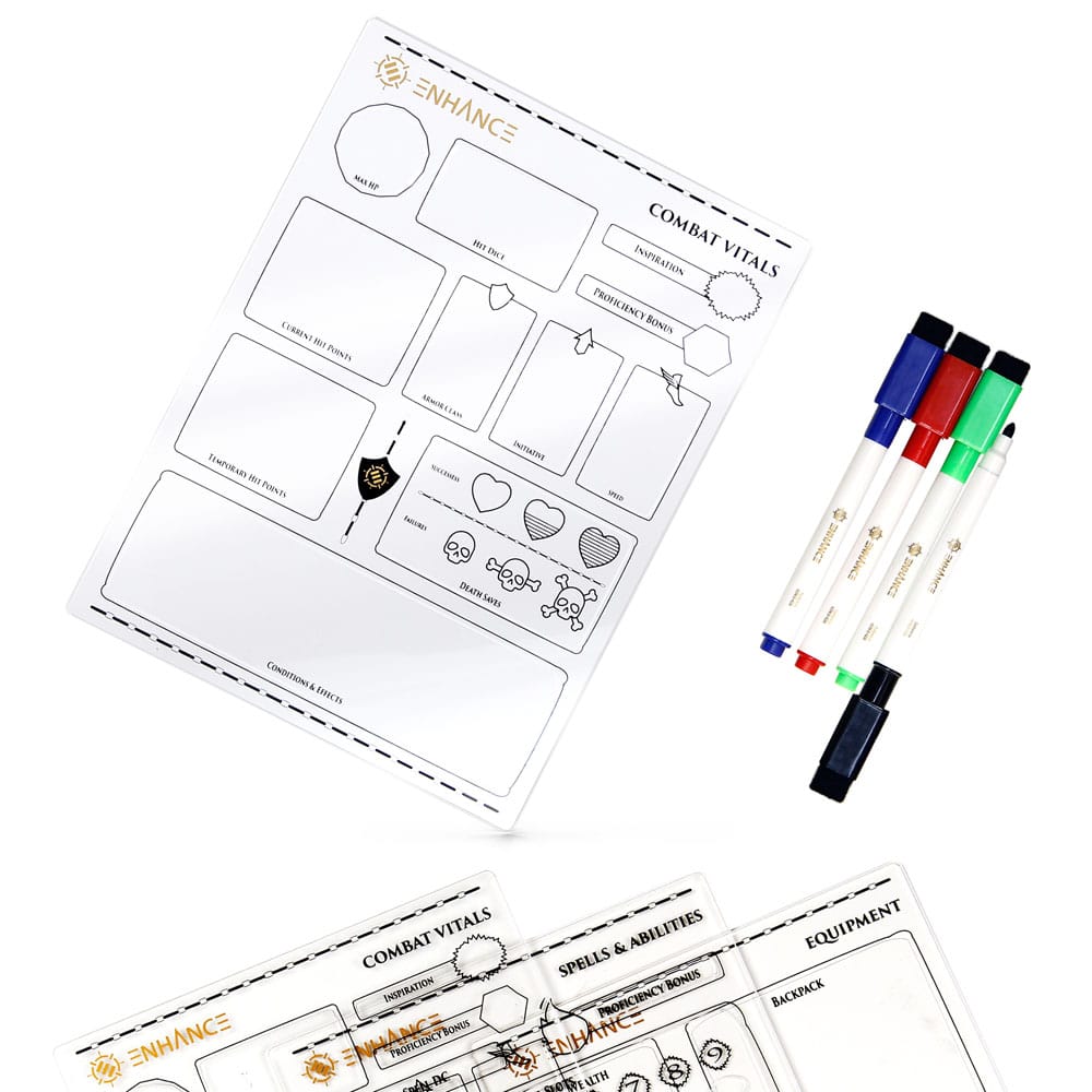 Enhance RPG Series Acryl Charakterbögen Set *Englische Version* - Preorder - ETA: 17.10.2025