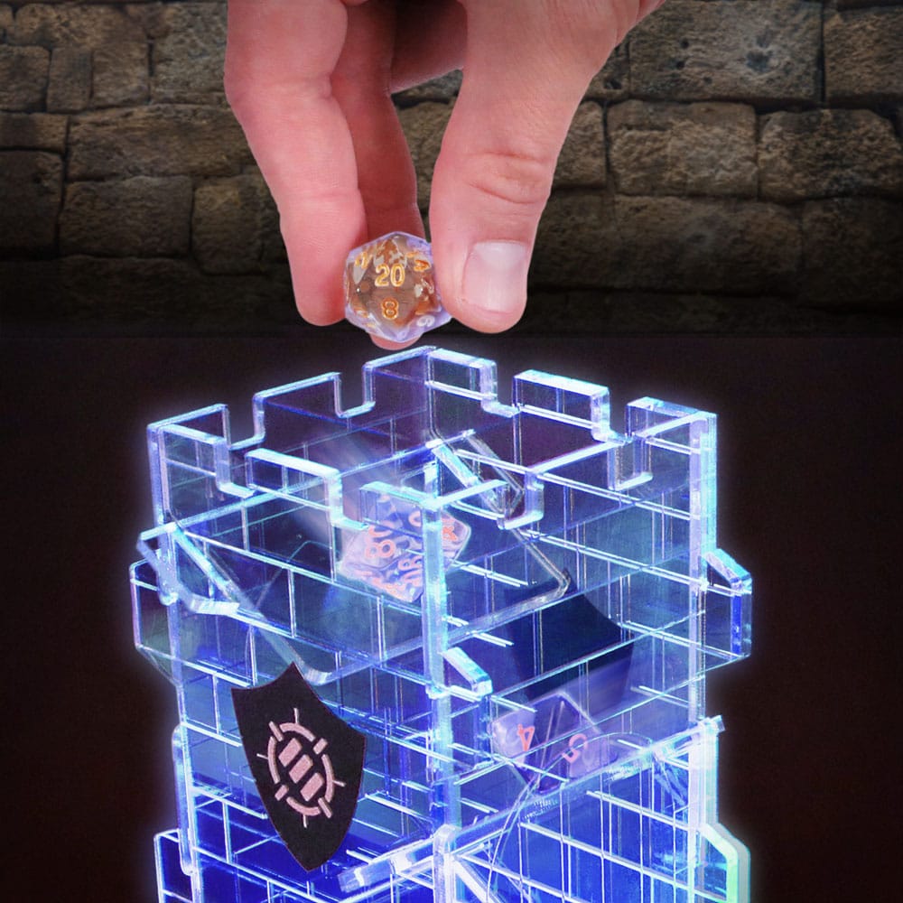 Enhance Tabletop Series LED Würfelturm mit Würfel Set Clear - Preorder - ETA: 17.10.2025