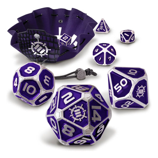 Enhance Tabletop Series Metall RPG Würfel Set Purple (7) - Versand: 5-7 Tage nach Bestellung