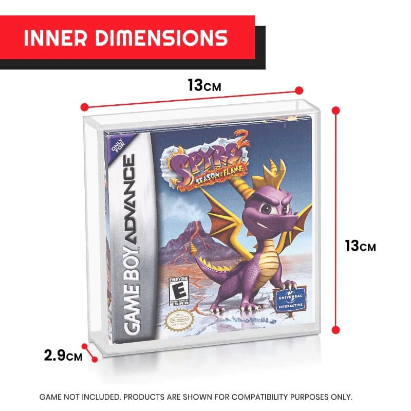 Acrylgehäuse 2er-Pack für Gameboy/Gameboy Advance Spiele - Versand: 5-7 Tage nach Bestellung