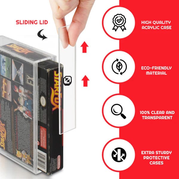 Acrylgehäuse 2er-Pack für SNES/N64 Spiele - Versand: 5-7 Tage nach Bestellung