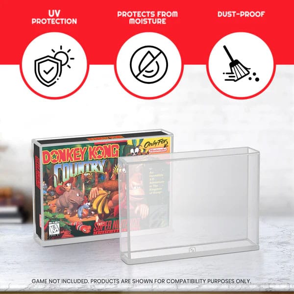 Acrylgehäuse 2er-Pack für SNES/N64 Spiele - Versand: 5-7 Tage nach Bestellung