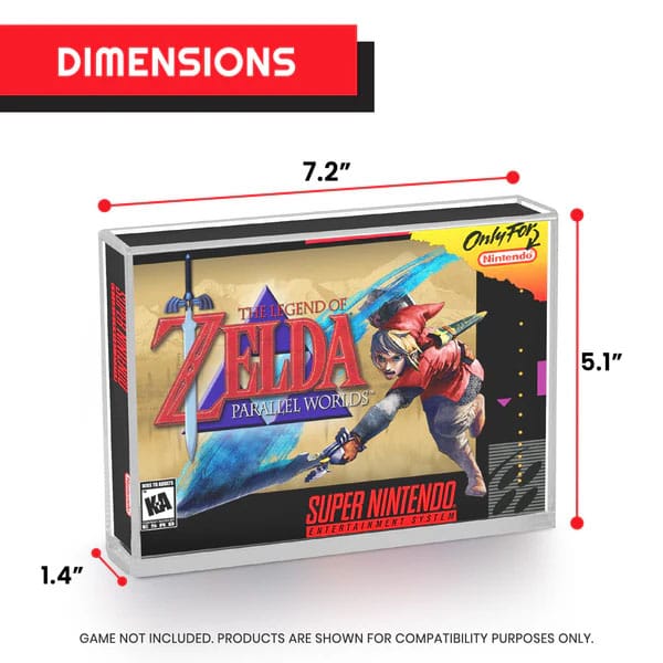 Acrylgehäuse 2er-Pack für SNES/N64 Spiele - Versand: 5-7 Tage nach Bestellung