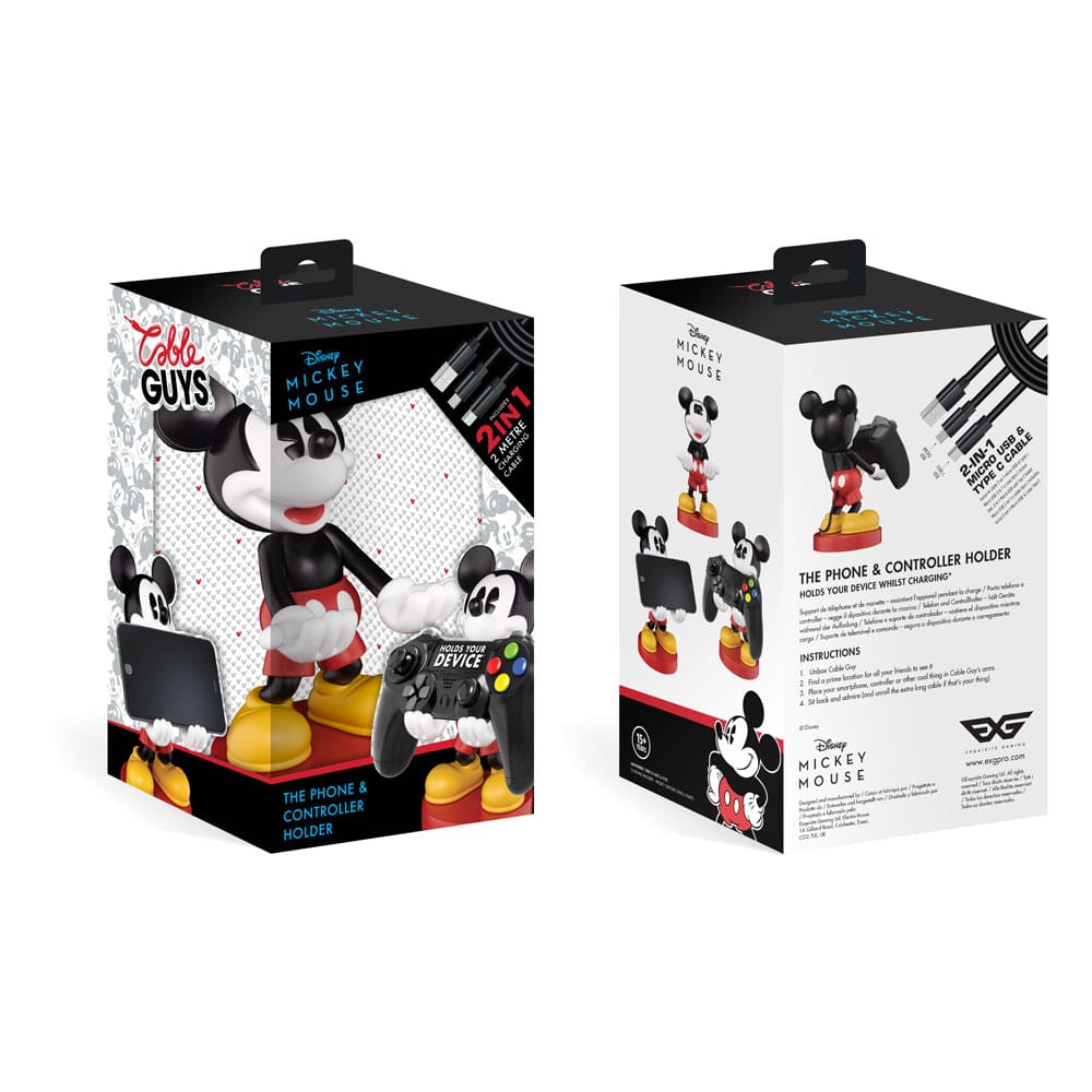 Micky Maus Cable Guys Lade-Halter Micky Maus 20 cm - Versand: 5-7 Tage nach Bestellung