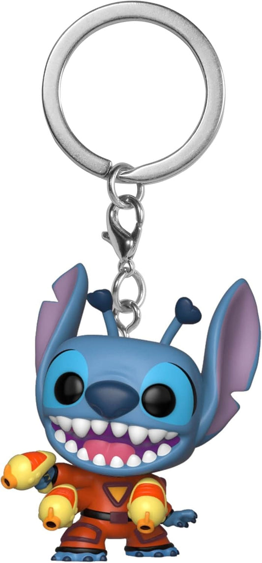Lilo & Stitch POP! Vinyl Schlüsselanhänger 4 cm Stitch w/ Blaster Display (12) - Versand: 5-7 Tage nach Bestellung