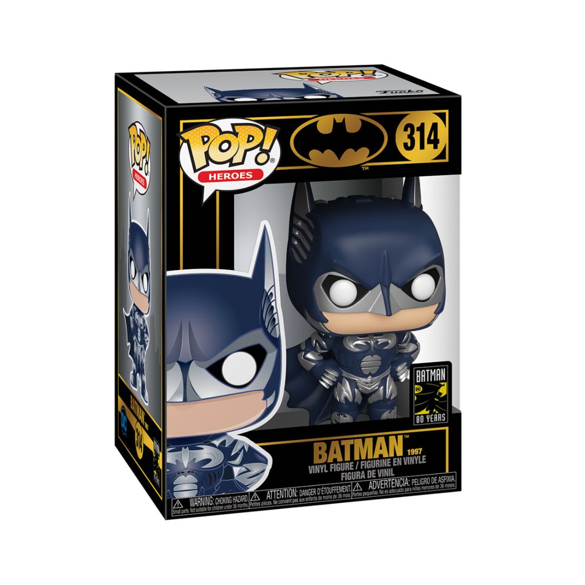 Batman 80th POP! Heroes Vinyl Figur Batman (1997) 9 cm - Preorder - ETA: 24.11.2025