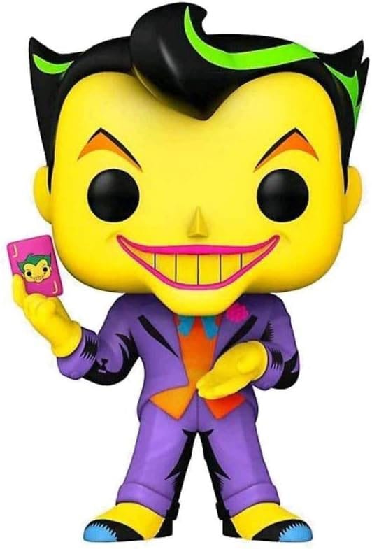 DC Comics POP! Heroes Vinyl Figur Joker (Black Light) 9 cm - Versand: 5-7 Tage nach Bestellung