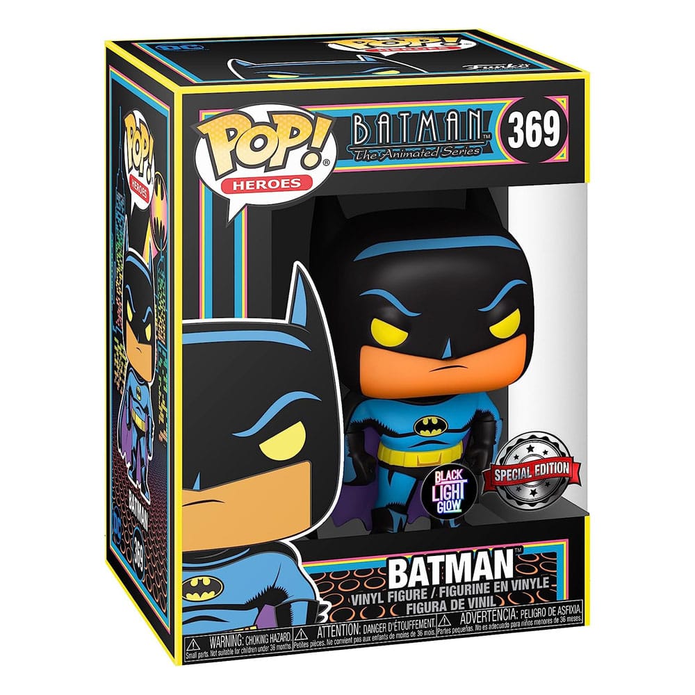 DC Comics POP! Heroes Vinyl Figur Batman(Black Light) 9 cm - Preorder - ETA: 24.11.2025