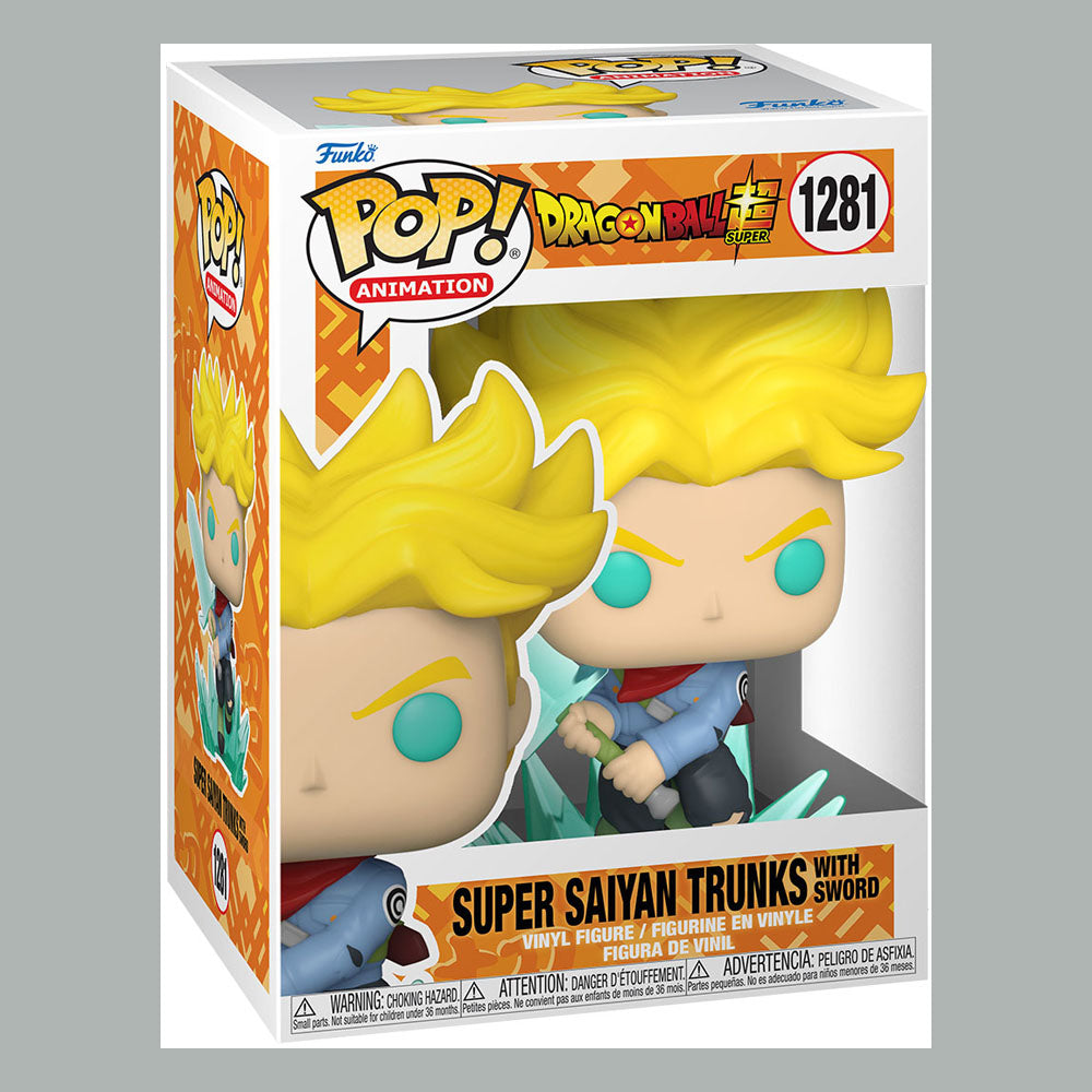 Dragon Ball Super POP! Animation Vinyl Figur SS Trunks w/ Sword 9 cm - Versand: 5-7 Tage nach Bestellung