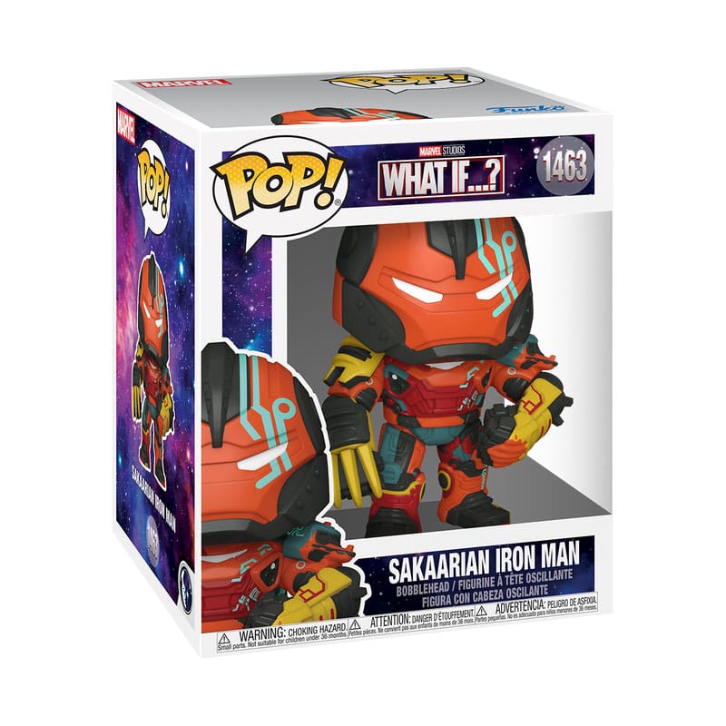 What If...? Oversized POP! Animation Vinyl Figur Sakaarian Iron Man 15 cm - Versand: 5-7 Tage nach Bestellung